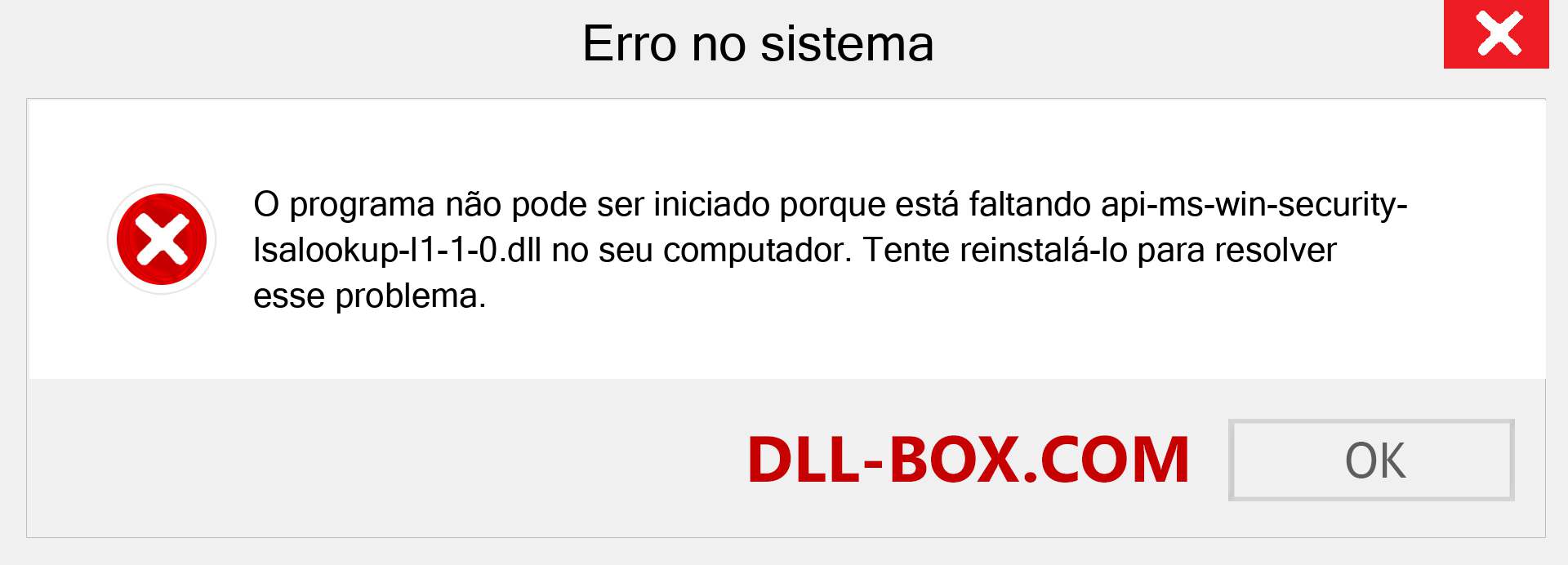 Arquivo api-ms-win-security-lsalookup-l1-1-0.dll ausente ?. Download para Windows 7, 8, 10 - Correção de erro ausente api-ms-win-security-lsalookup-l1-1-0 dll no Windows, fotos, imagens
